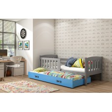 Bērnu divguļamā gulta KUBUS 160x80 grafīts